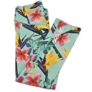 Zoot Leggings Tropical Floral Print High‎ Waist Capri Yoga Womens S Cycling Tri